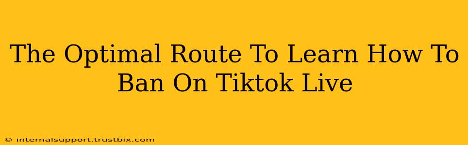 The Optimal Route To Learn How To Ban On Tiktok Live