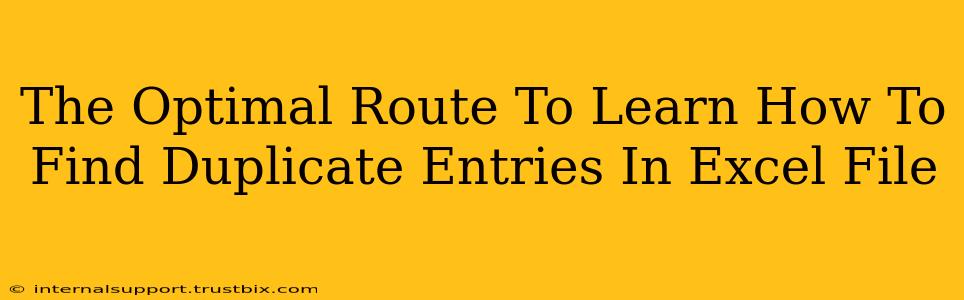 The Optimal Route To Learn How To Find Duplicate Entries In Excel File