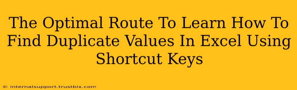 The Optimal Route To Learn How To Find Duplicate Values In Excel Using Shortcut Keys