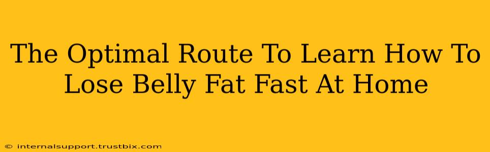 The Optimal Route To Learn How To Lose Belly Fat Fast At Home