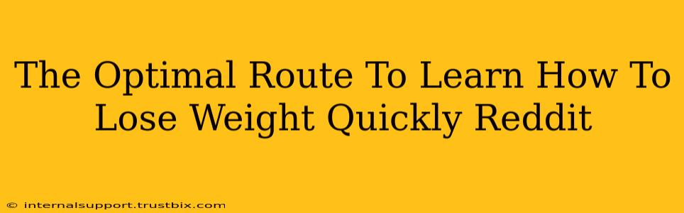 The Optimal Route To Learn How To Lose Weight Quickly Reddit