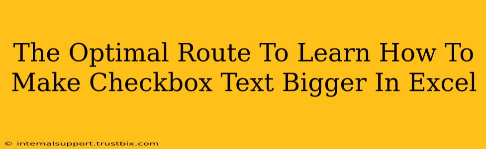 The Optimal Route To Learn How To Make Checkbox Text Bigger In Excel