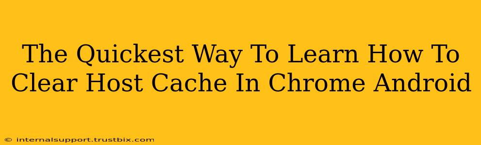 The Quickest Way To Learn How To Clear Host Cache In Chrome Android