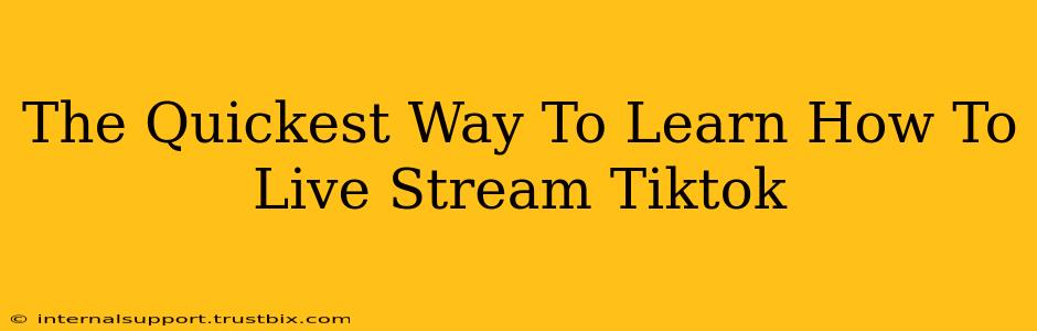 The Quickest Way To Learn How To Live Stream Tiktok