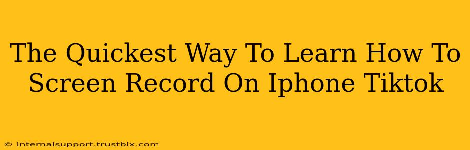 The Quickest Way To Learn How To Screen Record On Iphone Tiktok