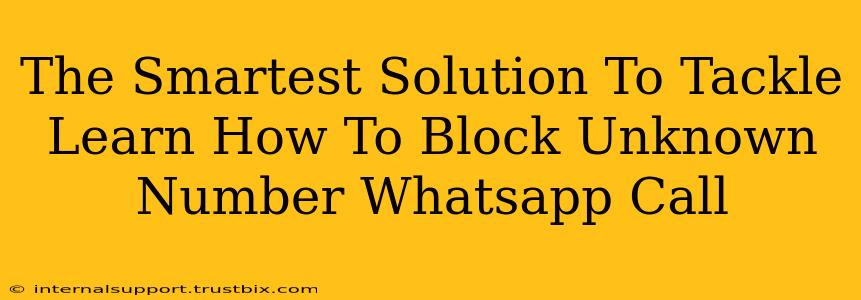 The Smartest Solution To Tackle Learn How To Block Unknown Number Whatsapp Call