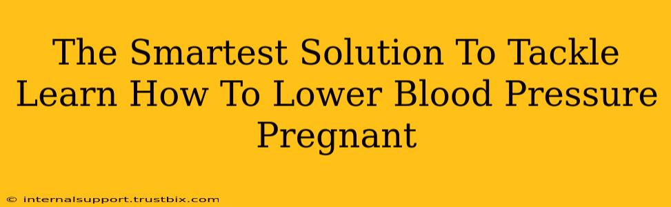 The Smartest Solution To Tackle Learn How To Lower Blood Pressure Pregnant