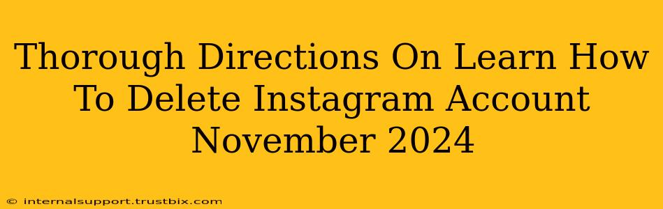 Thorough Directions On Learn How To Delete Instagram Account November 2024