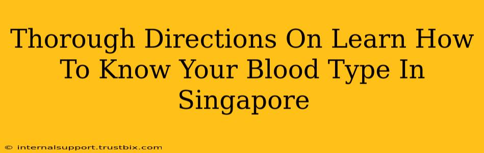 Thorough Directions On Learn How To Know Your Blood Type In Singapore