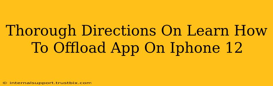 Thorough Directions On Learn How To Offload App On Iphone 12