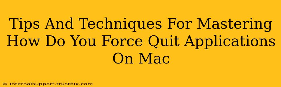 Tips And Techniques For Mastering How Do You Force Quit Applications On Mac