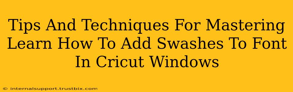 Tips And Techniques For Mastering Learn How To Add Swashes To Font In Cricut Windows