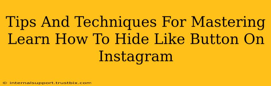 Tips And Techniques For Mastering Learn How To Hide Like Button On Instagram