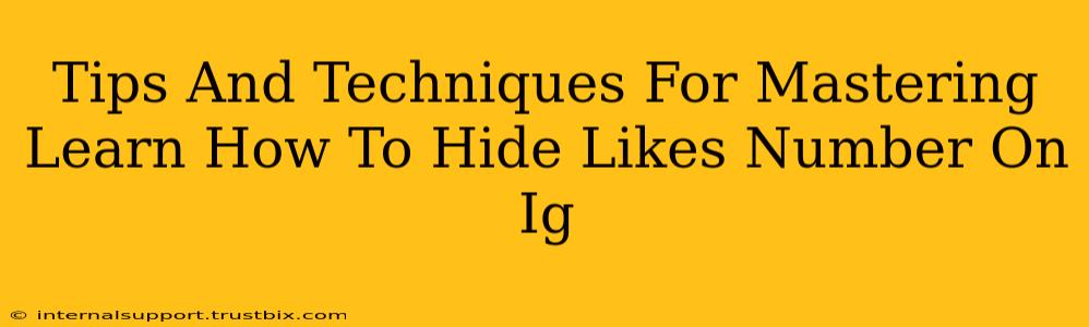 Tips And Techniques For Mastering Learn How To Hide Likes Number On Ig