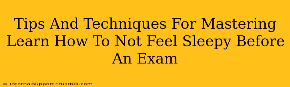 Tips And Techniques For Mastering Learn How To Not Feel Sleepy Before An Exam