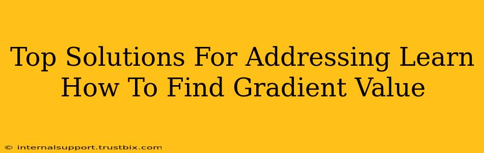 Top Solutions For Addressing Learn How To Find Gradient Value