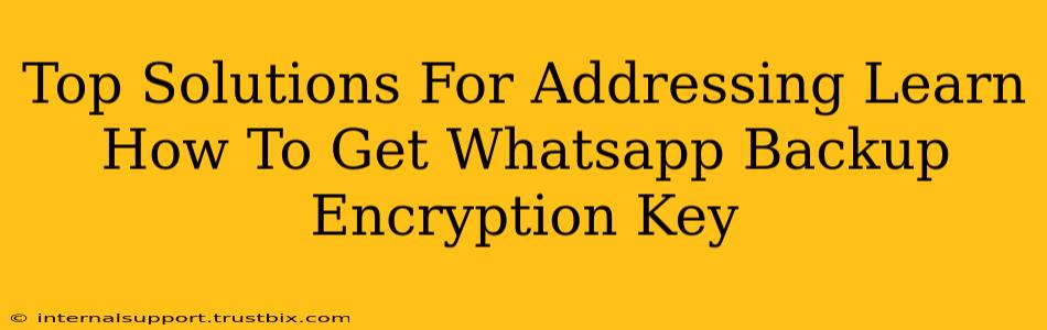 Top Solutions For Addressing Learn How To Get Whatsapp Backup Encryption Key