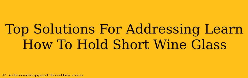 Top Solutions For Addressing Learn How To Hold Short Wine Glass