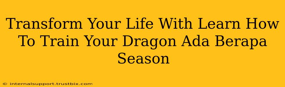 Transform Your Life With Learn How To Train Your Dragon Ada Berapa Season