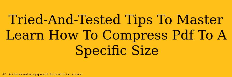 Tried-And-Tested Tips To Master Learn How To Compress Pdf To A Specific Size