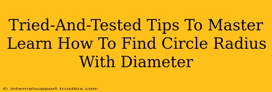 Tried-And-Tested Tips To Master Learn How To Find Circle Radius With Diameter