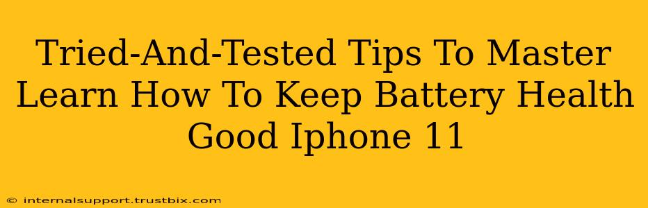 Tried-And-Tested Tips To Master Learn How To Keep Battery Health Good Iphone 11