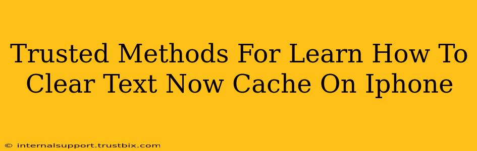 Trusted Methods For Learn How To Clear Text Now Cache On Iphone