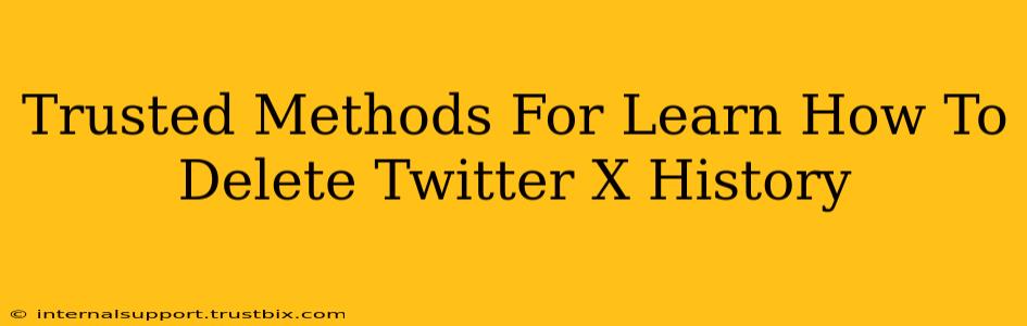 Trusted Methods For Learn How To Delete Twitter X History