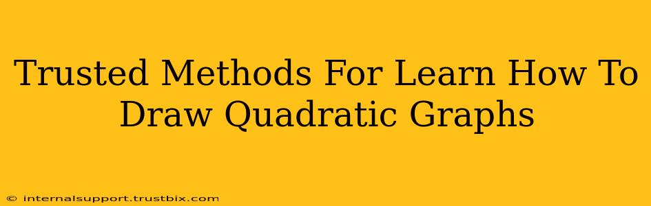 Trusted Methods For Learn How To Draw Quadratic Graphs