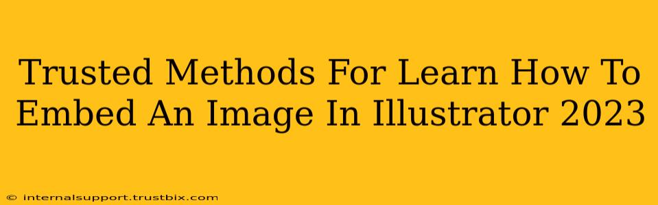 Trusted Methods For Learn How To Embed An Image In Illustrator 2023