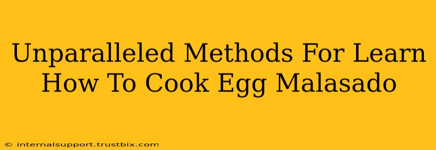 Unparalleled Methods For Learn How To Cook Egg Malasado