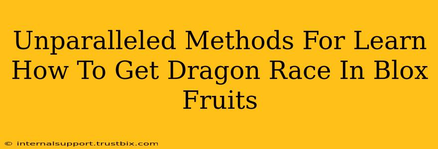 Unparalleled Methods For Learn How To Get Dragon Race In Blox Fruits