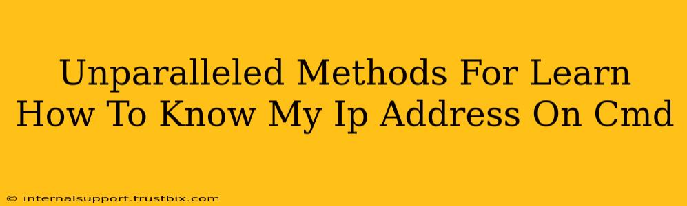 Unparalleled Methods For Learn How To Know My Ip Address On Cmd