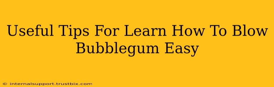 Useful Tips For Learn How To Blow Bubblegum Easy