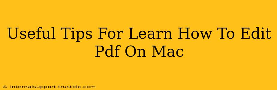 Useful Tips For Learn How To Edit Pdf On Mac