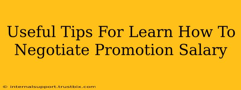 Useful Tips For Learn How To Negotiate Promotion Salary