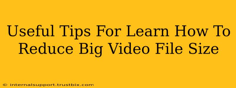 Useful Tips For Learn How To Reduce Big Video File Size