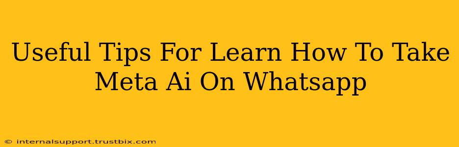 Useful Tips For Learn How To Take Meta Ai On Whatsapp