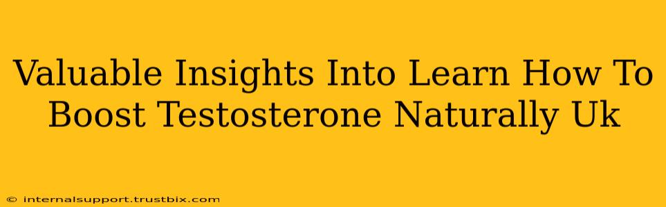 Valuable Insights Into Learn How To Boost Testosterone Naturally Uk