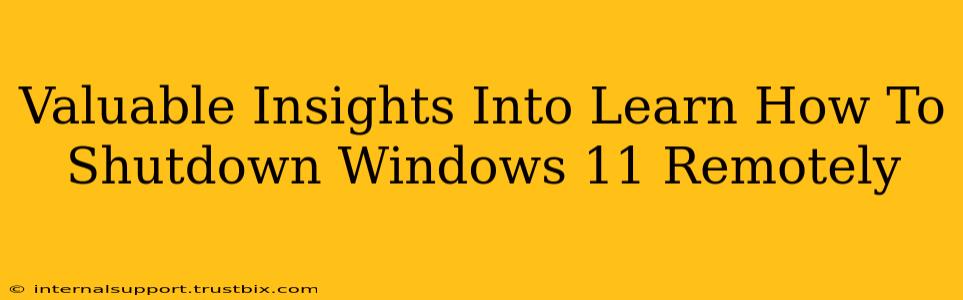 Valuable Insights Into Learn How To Shutdown Windows 11 Remotely